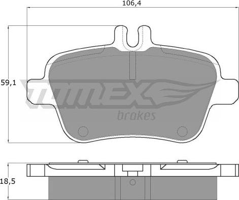 TOMEX brakes TX 18-08 - Bremžu uzliku kompl., Disku bremzes ps1.lv