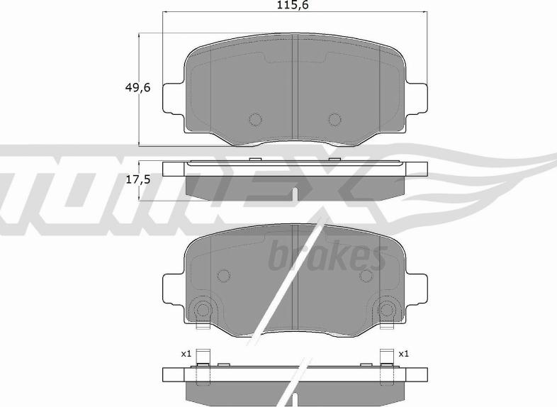 TOMEX brakes TX 18-19 - Bremžu uzliku kompl., Disku bremzes ps1.lv