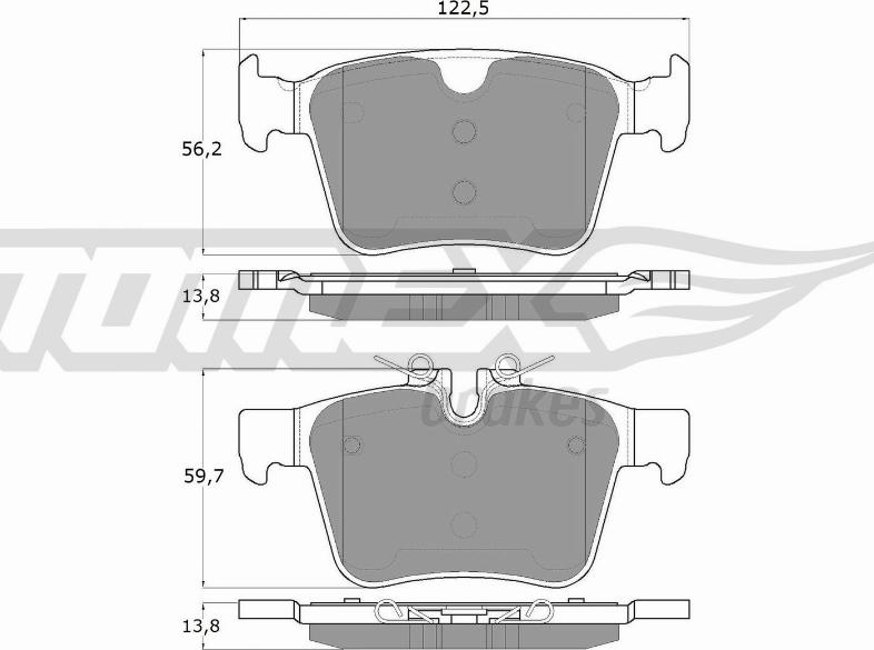 TOMEX brakes TX 18-162 - Bremžu uzliku kompl., Disku bremzes ps1.lv