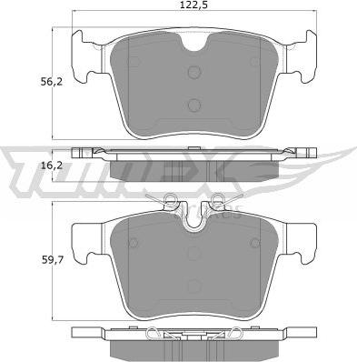 TOMEX brakes TX 18-16 - Bremžu uzliku kompl., Disku bremzes ps1.lv