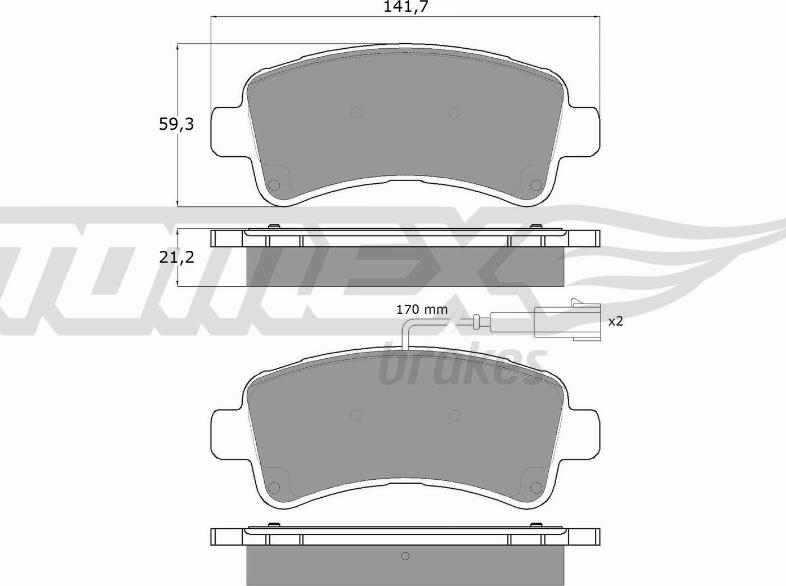 TOMEX brakes TX 18-11 - Bremžu uzliku kompl., Disku bremzes ps1.lv