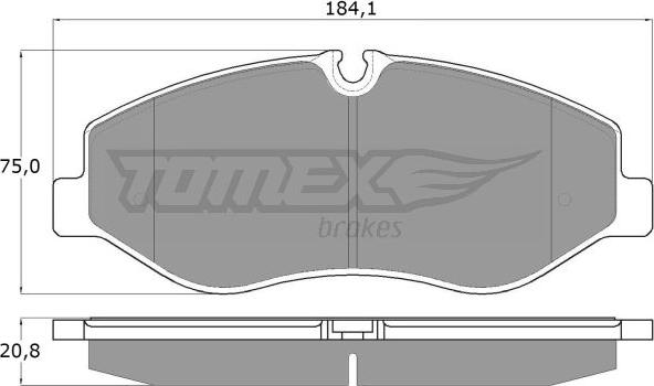 TOMEX brakes TX 18-12 - Bremžu uzliku kompl., Disku bremzes ps1.lv