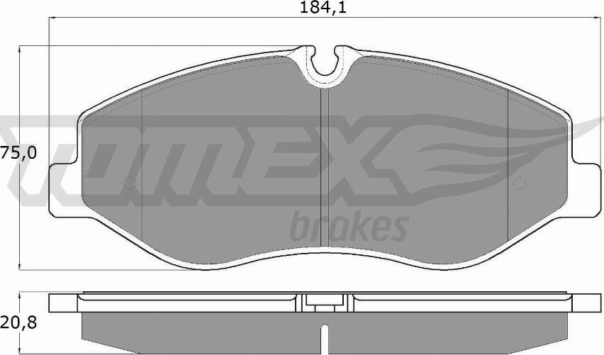 TOMEX brakes TX 18-12 - Bremžu uzliku kompl., Disku bremzes ps1.lv