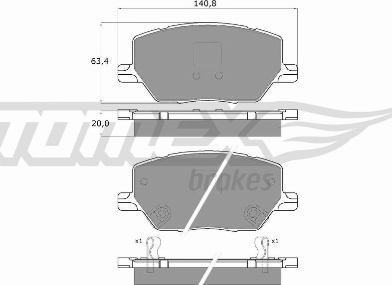 TOMEX brakes TX 18-17 - Bremžu uzliku kompl., Disku bremzes ps1.lv