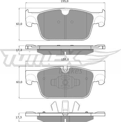 TOMEX brakes TX 18-86 - Bremžu uzliku kompl., Disku bremzes ps1.lv