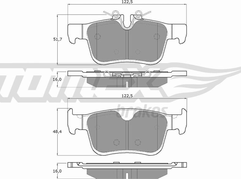 TOMEX brakes TX 18-87 - Bremžu uzliku kompl., Disku bremzes ps1.lv