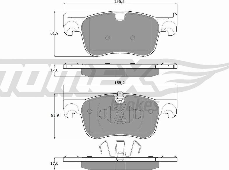 TOMEX brakes TX 18-35 - Bremžu uzliku kompl., Disku bremzes ps1.lv