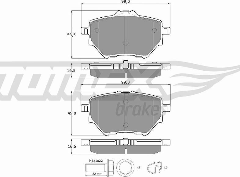 TOMEX brakes TX 18-36 - Bremžu uzliku kompl., Disku bremzes ps1.lv