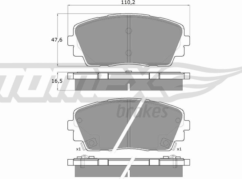 TOMEX brakes TX 18-30 - Bremžu uzliku kompl., Disku bremzes ps1.lv