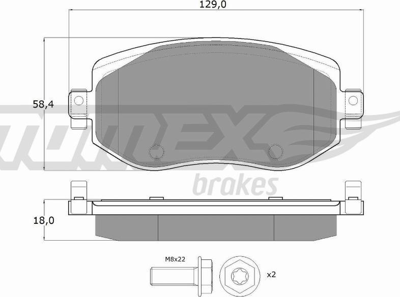 TOMEX brakes TX 18-33 - Bremžu uzliku kompl., Disku bremzes ps1.lv