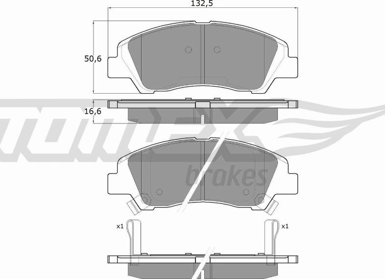 TOMEX brakes TX 18-29 - Bremžu uzliku kompl., Disku bremzes ps1.lv