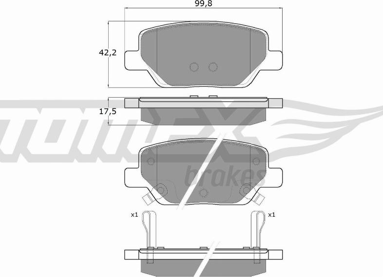 TOMEX brakes TX 18-20 - Bremžu uzliku kompl., Disku bremzes ps1.lv