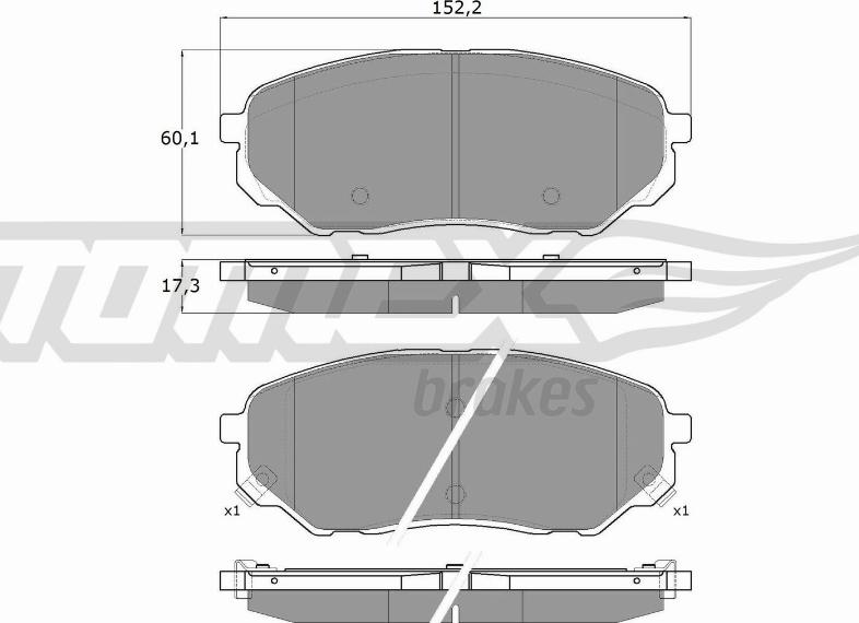 TOMEX brakes TX 18-28 - Bremžu uzliku kompl., Disku bremzes ps1.lv