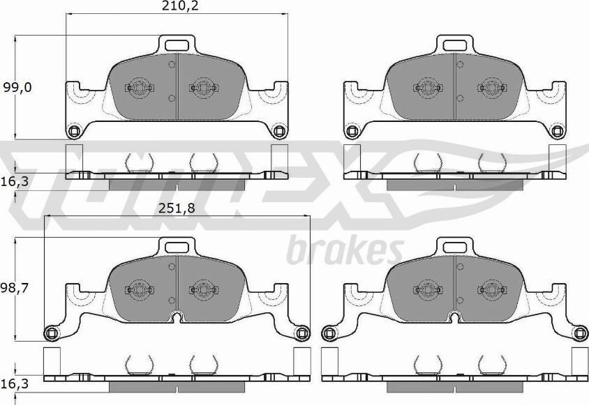 TOMEX brakes TX 18-22 - Bremžu uzliku kompl., Disku bremzes ps1.lv