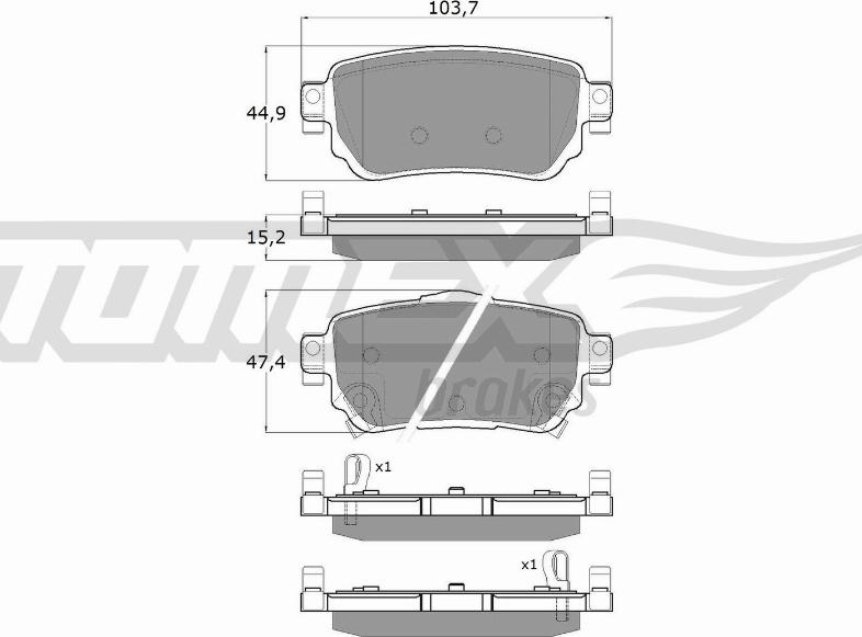 TOMEX brakes TX 18-27 - Bremžu uzliku kompl., Disku bremzes ps1.lv