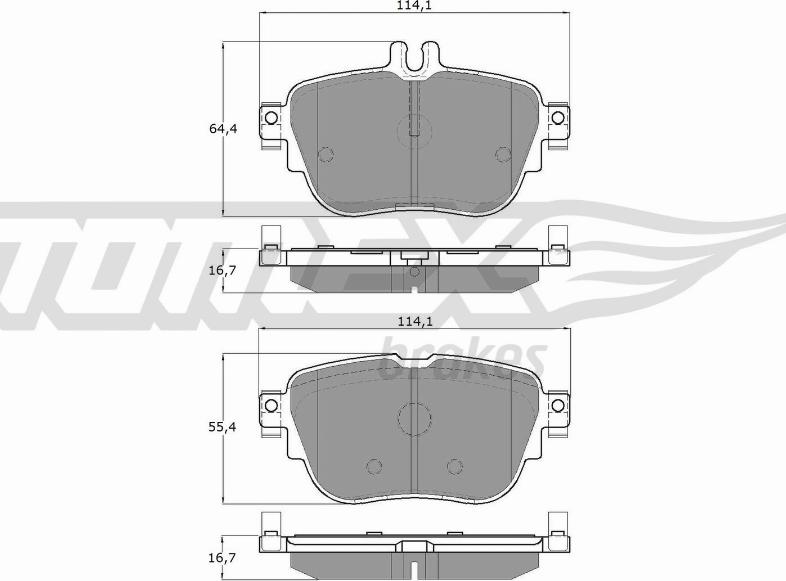 TOMEX brakes TX 18-76 - Bremžu uzliku kompl., Disku bremzes ps1.lv