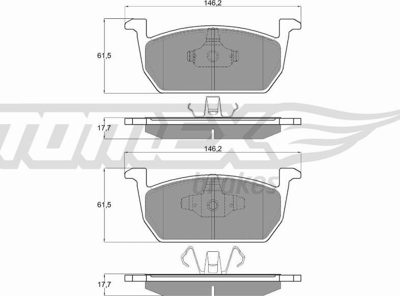 TOMEX brakes TX 18-73 - Bremžu uzliku kompl., Disku bremzes ps1.lv