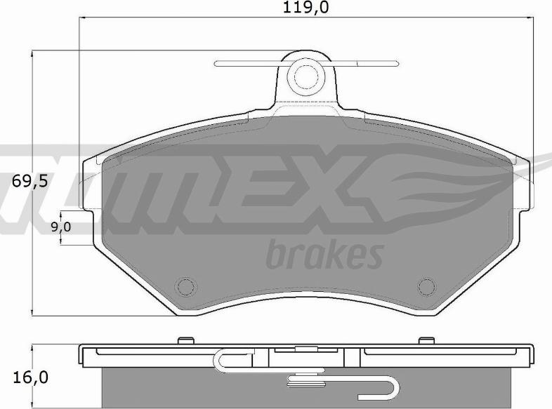 TOMEX brakes TX 13-94 - Bremžu uzliku kompl., Disku bremzes ps1.lv