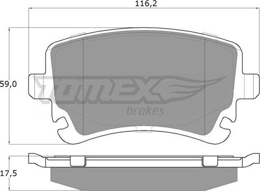 TOMEX brakes TX 13-961 - Bremžu uzliku kompl., Disku bremzes ps1.lv