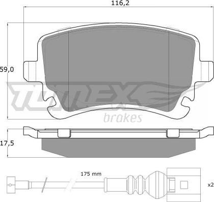 TOMEX brakes TX 13-96 - Bremžu uzliku kompl., Disku bremzes ps1.lv