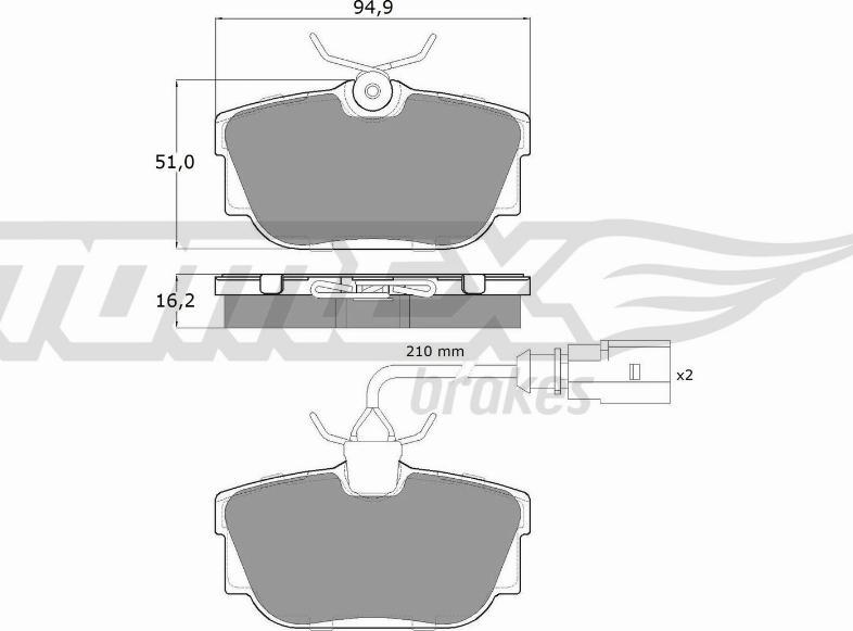 TOMEX brakes TX 13-901 - Bremžu uzliku kompl., Disku bremzes ps1.lv