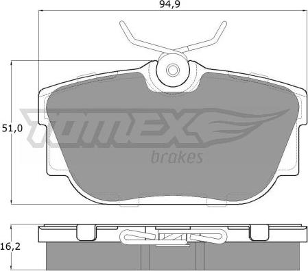 TOMEX brakes TX 13-90 - Bremžu uzliku kompl., Disku bremzes ps1.lv