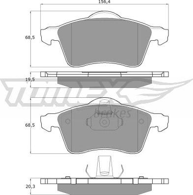 TOMEX brakes TX 13-91 - Bremžu uzliku kompl., Disku bremzes ps1.lv