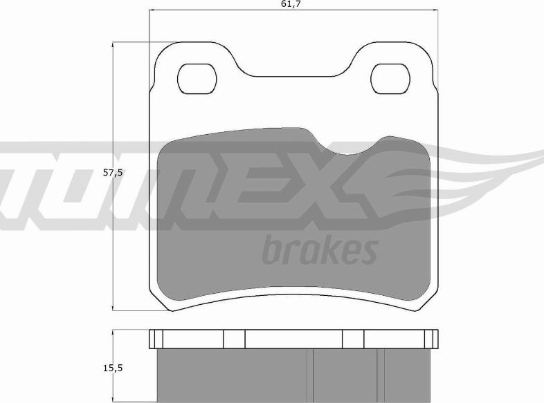 TOMEX brakes TX 13-49 - Bremžu uzliku kompl., Disku bremzes ps1.lv