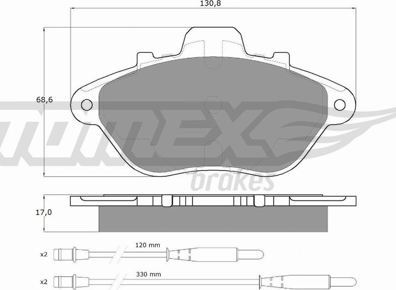 TOMEX brakes TX 13-45 - Bremžu uzliku kompl., Disku bremzes ps1.lv