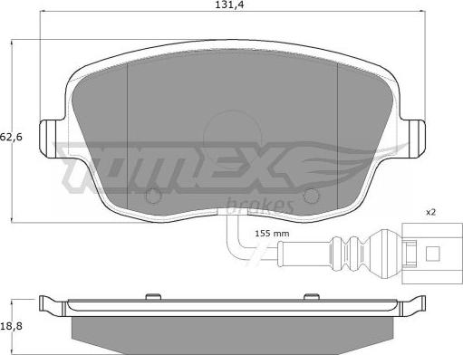 TOMEX brakes TX 13-591 - Bremžu uzliku kompl., Disku bremzes ps1.lv