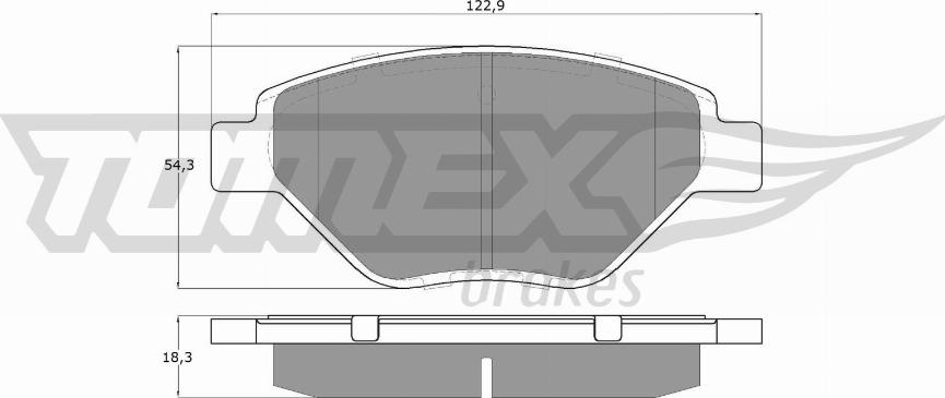 TOMEX brakes TX 13-53 - Bremžu uzliku kompl., Disku bremzes ps1.lv