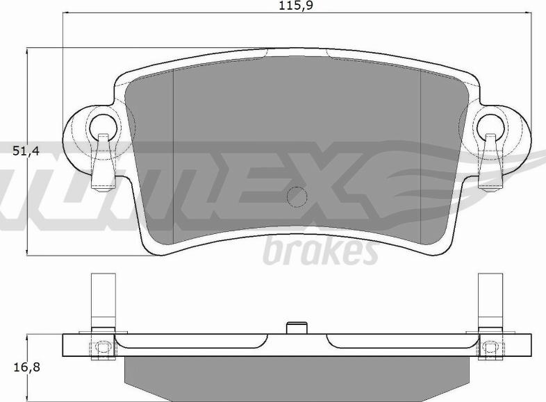 TOMEX brakes TX 13-52 - Bremžu uzliku kompl., Disku bremzes ps1.lv