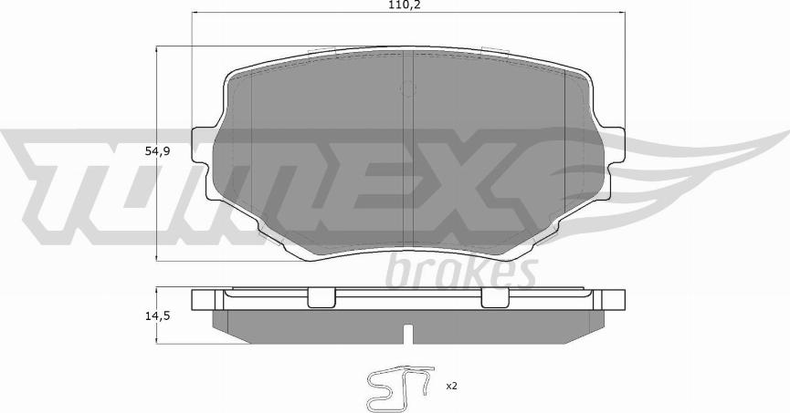 TOMEX brakes TX 13-60 - Bremžu uzliku kompl., Disku bremzes ps1.lv