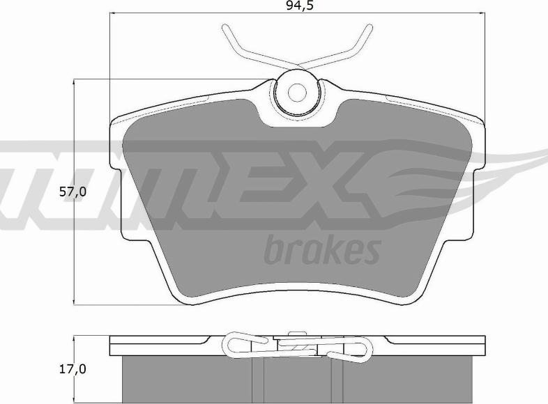 TOMEX brakes TX 13-09 - Bremžu uzliku kompl., Disku bremzes ps1.lv