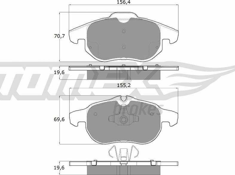 TOMEX brakes TX 13-04 - Bremžu uzliku kompl., Disku bremzes ps1.lv