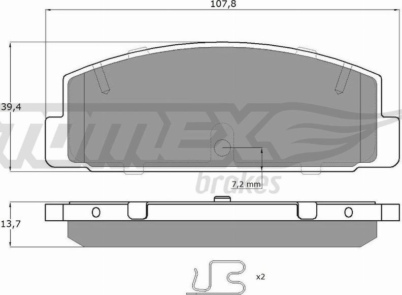 TOMEX brakes TX 13-06 - Bremžu uzliku kompl., Disku bremzes ps1.lv