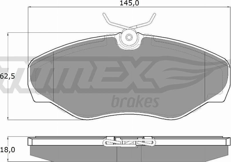 TOMEX brakes TX 13-08 - Bremžu uzliku kompl., Disku bremzes ps1.lv