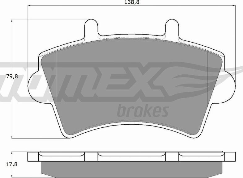 TOMEX brakes TX 13-02 - Bremžu uzliku kompl., Disku bremzes ps1.lv