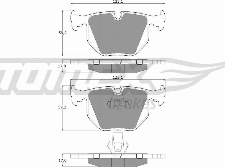 TOMEX brakes TX 13-19 - Bremžu uzliku kompl., Disku bremzes ps1.lv