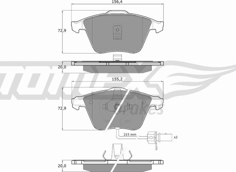 TOMEX brakes TX 13-14 - Bremžu uzliku kompl., Disku bremzes ps1.lv