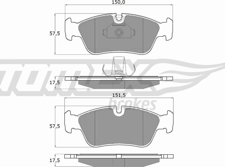 TOMEX brakes TX 13-16 - Bremžu uzliku kompl., Disku bremzes ps1.lv