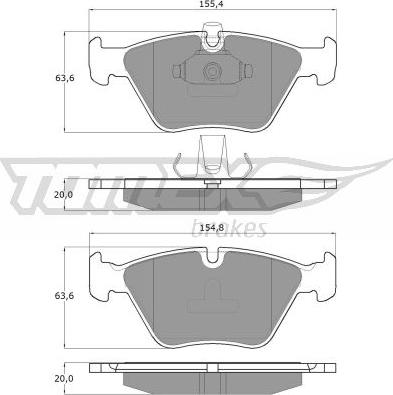 TOMEX brakes TX 13-18 - Bremžu uzliku kompl., Disku bremzes ps1.lv