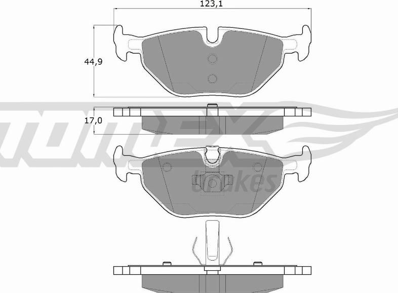 TOMEX brakes TX 13-17 - Bremžu uzliku kompl., Disku bremzes ps1.lv