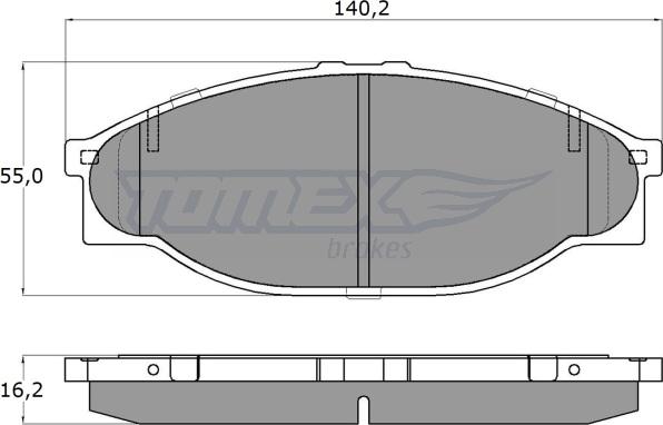 TOMEX brakes TX 13-80 - Bremžu uzliku kompl., Disku bremzes ps1.lv