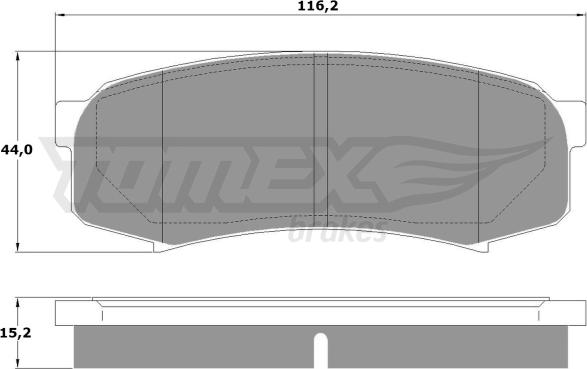 TOMEX brakes TX 13-83 - Bremžu uzliku kompl., Disku bremzes ps1.lv