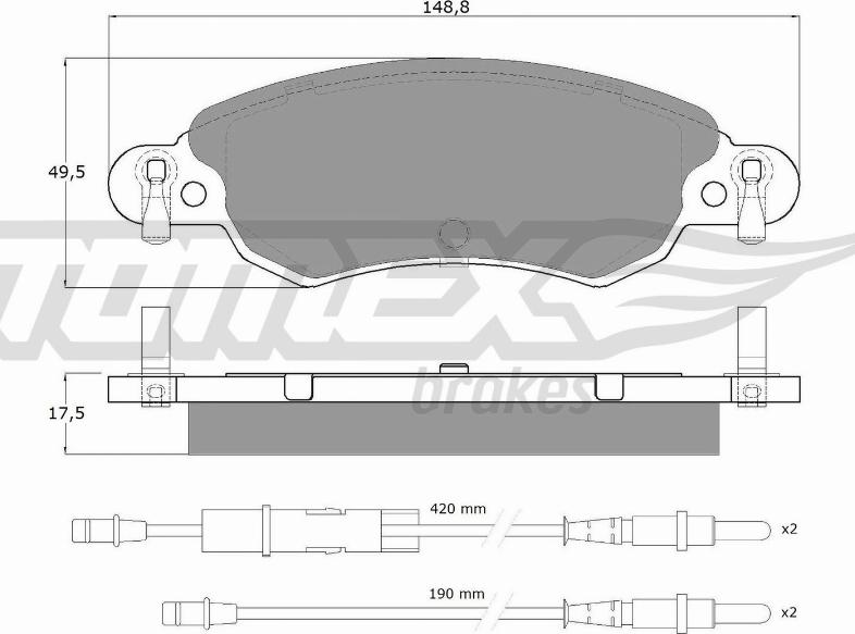 TOMEX brakes TX 13-30 - Bremžu uzliku kompl., Disku bremzes ps1.lv