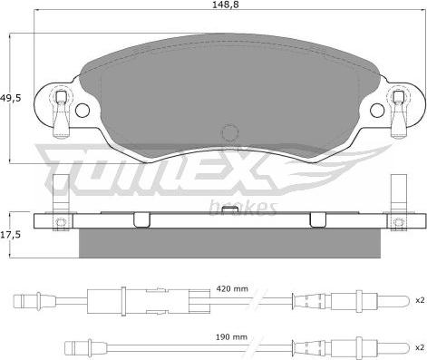 TOMEX brakes TX 13-30 - Bremžu uzliku kompl., Disku bremzes ps1.lv