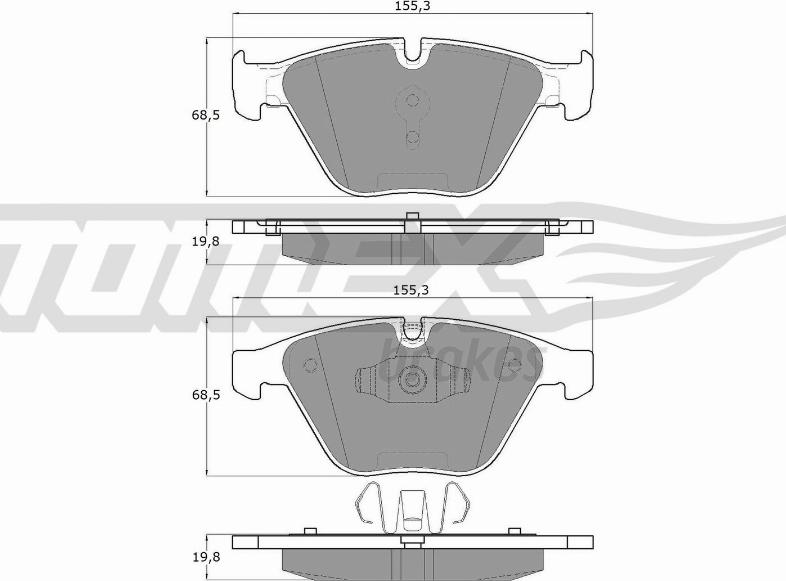 TOMEX brakes TX 13-251 - Bremžu uzliku kompl., Disku bremzes ps1.lv