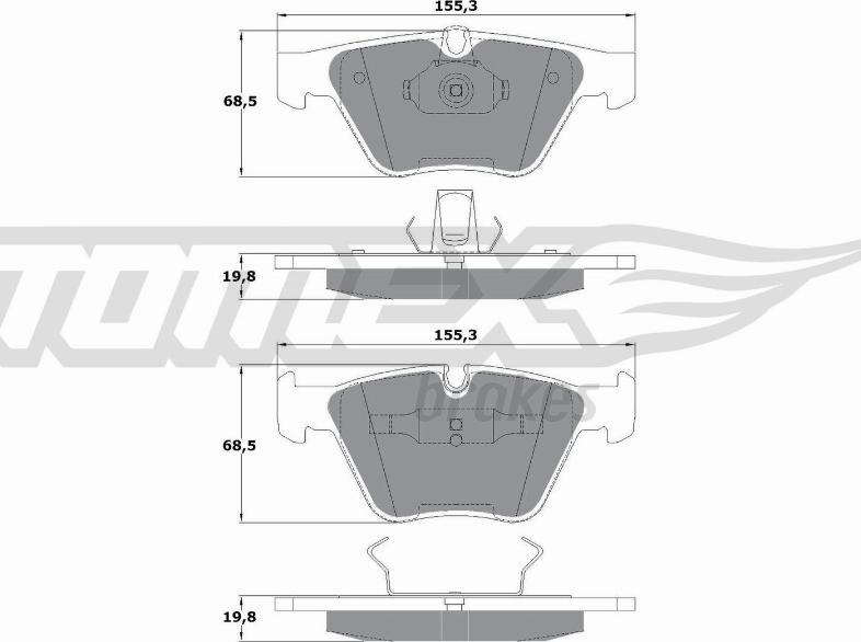 TOMEX brakes TX 13-25 - Bremžu uzliku kompl., Disku bremzes ps1.lv