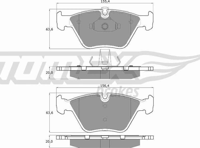 TOMEX brakes TX 13-20 - Bremžu uzliku kompl., Disku bremzes ps1.lv